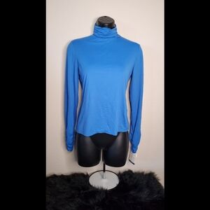 Doncaster Nylon Mock Neck Top Ruched Sleeve